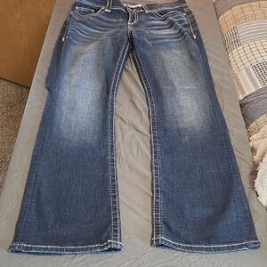 BKE Women's Boot Cut Jeans - Dark Blue